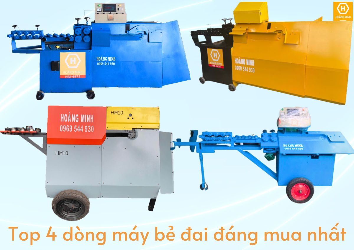 Máy bẻ đai sắt tự động bẻ được 30 kiểu đai khác nhau